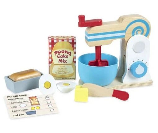 Melissa & Doug Make A Cake Wooden Mixer Set -Toy Series 009840 1