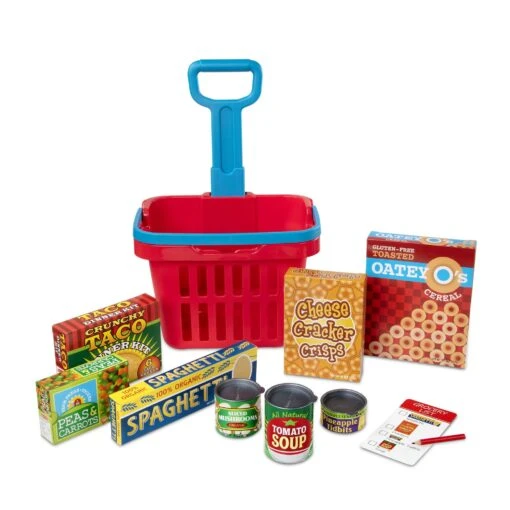 Melissa & Doug Fill & Roll Grocery Basket Play Set -Toy Series 4073 3