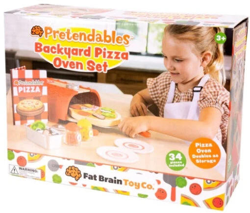 Fat Brain Toys Pretendables Backyard Pizza Oven -Toy Series FAT4051