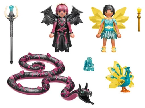 Playmobil Ayuma Crystal Fairy And Bat Fairy With Soul Animal -Toy Series PM70803 2