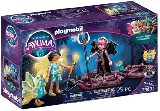 Playmobil Ayuma Crystal Fairy And Bat Fairy With Soul Animal -Toy Series PM70803