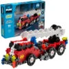 PLUS-PLUS Plus Plus Go! Fire Car -Toy Series PP5086